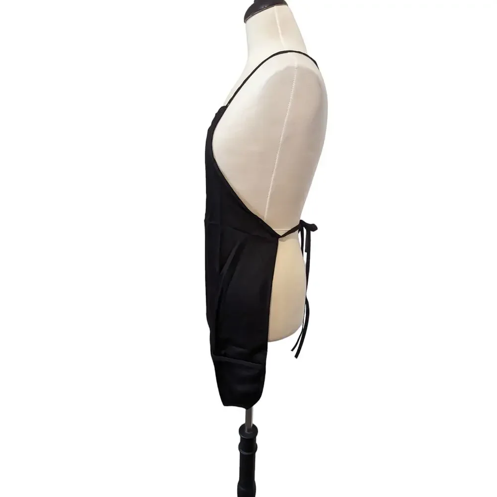 New Set of 4 Childs Apron with Pockets Black